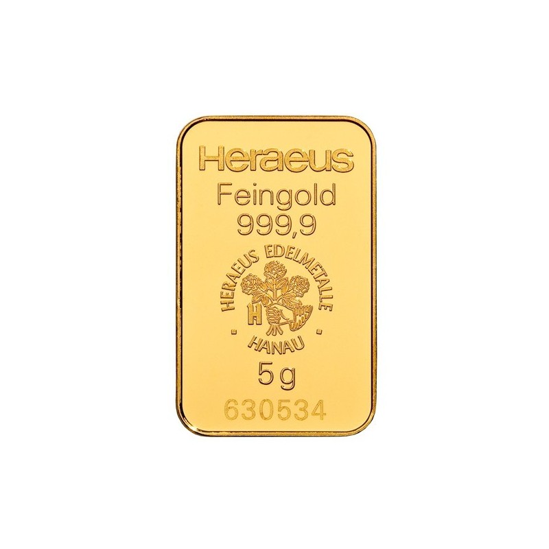 Lingote de Oro Fino 999,9 de 100 g en Blíster - Argor Heraeus