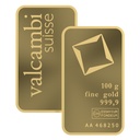 Lingote de Oro 100 gr. Valcambi